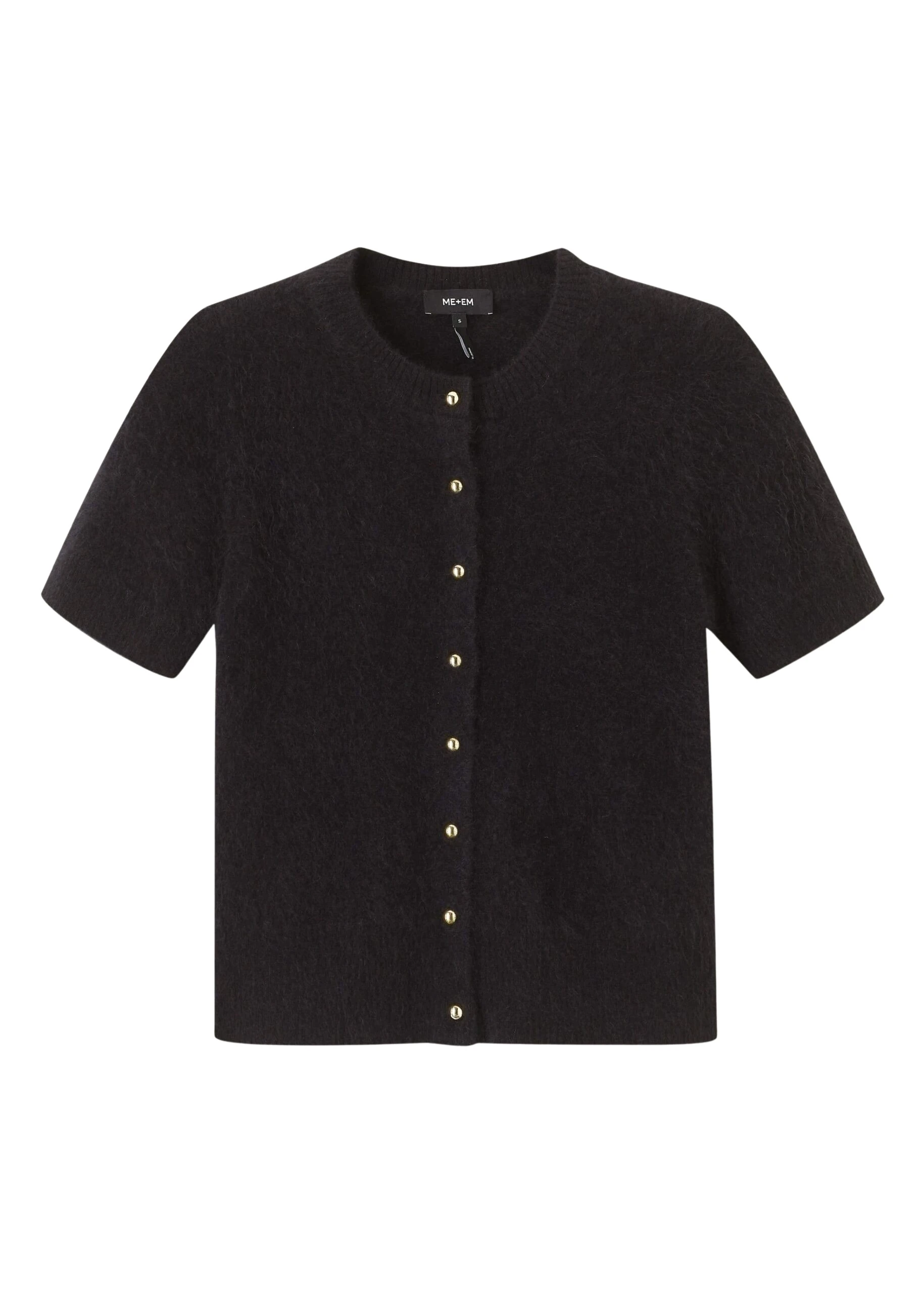 Me and Em Short Sleeve Cardigan – luxury British Black in Me and Em exclusively at Coveti