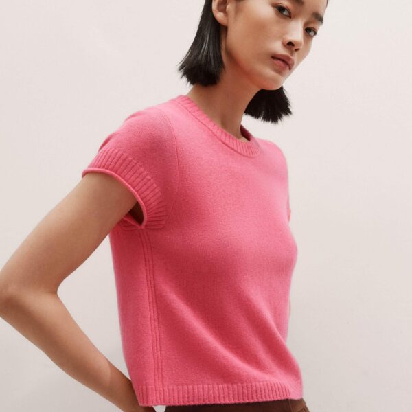 Me + Em Shrunken Baby Tee – luxury British Pink in Me and Em exclusively at Coveti