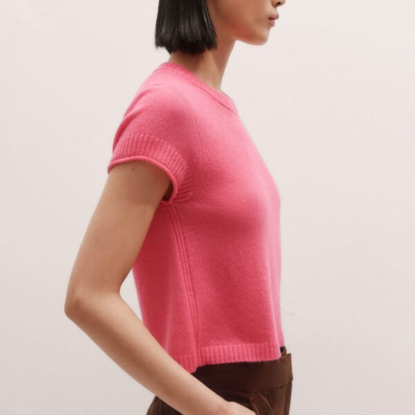 Me and Em Shrunken Baby Tee – luxury British Pink in Me and Em exclusively at Coveti