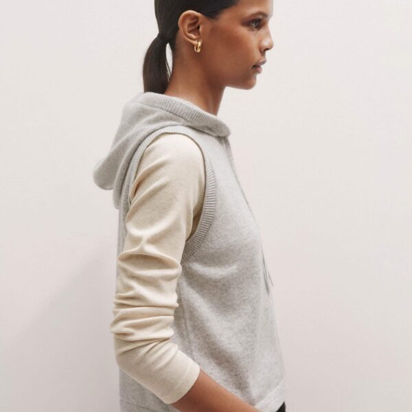 Me and Em Sleeveless Zip Hoody – luxury British Grey in Me and Em exclusively at Coveti