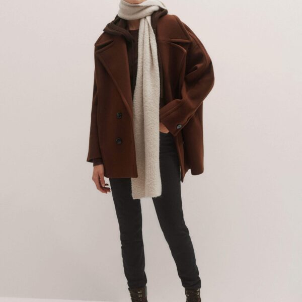Me and Em Sleeveless Zip Hoody – luxury British Brown in Me and Em exclusively at Coveti