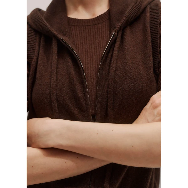 Me and Em Sleeveless Zip Hoody Jacket, view 6