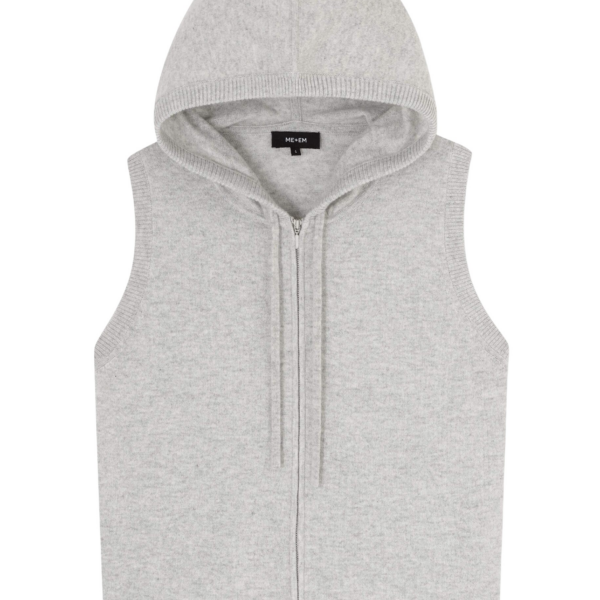 Me and Em Sleeveless Zip Hoody – luxury British Grey in Me and Em exclusively at Coveti