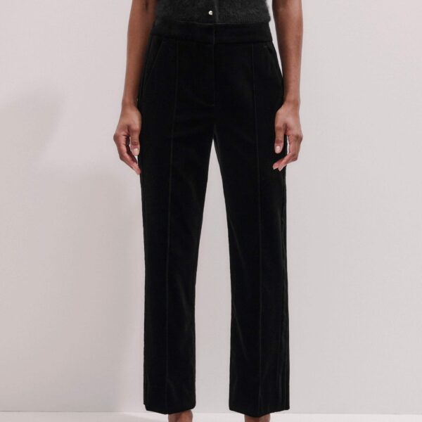Me and Em Slim Crop Pant – luxury British Black in Me and Em exclusively at Coveti