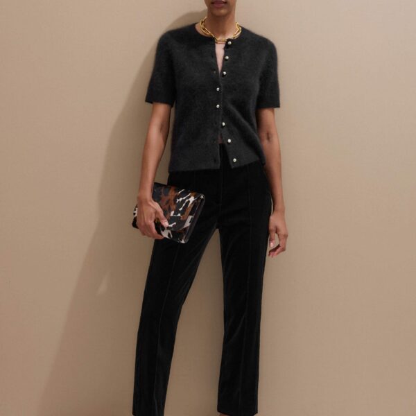 Me and Em Slim Crop Pant – luxury British Black in Me and Em exclusively at Coveti