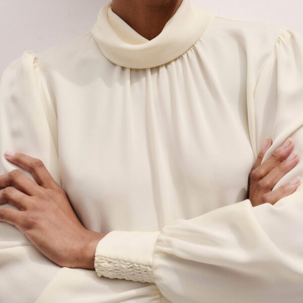 Me and Em Slim Cut Blouse – luxury British Ivory in Me and Em exclusively at Coveti