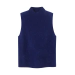 Me and Em Slim Sweater Vest – luxury British Blue in Me and Em exclusively at Coveti