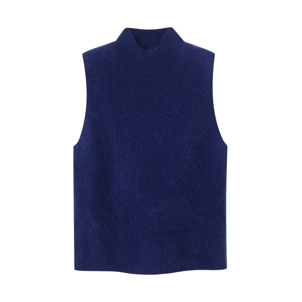Me and Em Slim Sweater Vest – luxury British Blue in Me and Em exclusively at Coveti