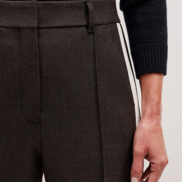 Me and Em Sporty Smart Man Pant – luxury British Brown in Me and Em exclusively at Coveti