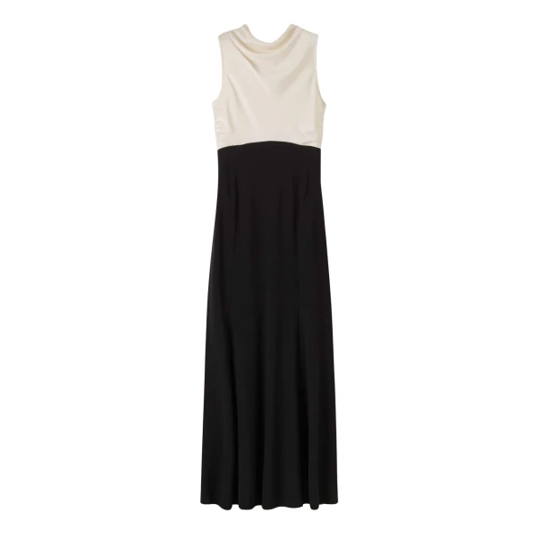 Me and Em Statement Back Dress – luxury British Black in Me and Em exclusively at Coveti