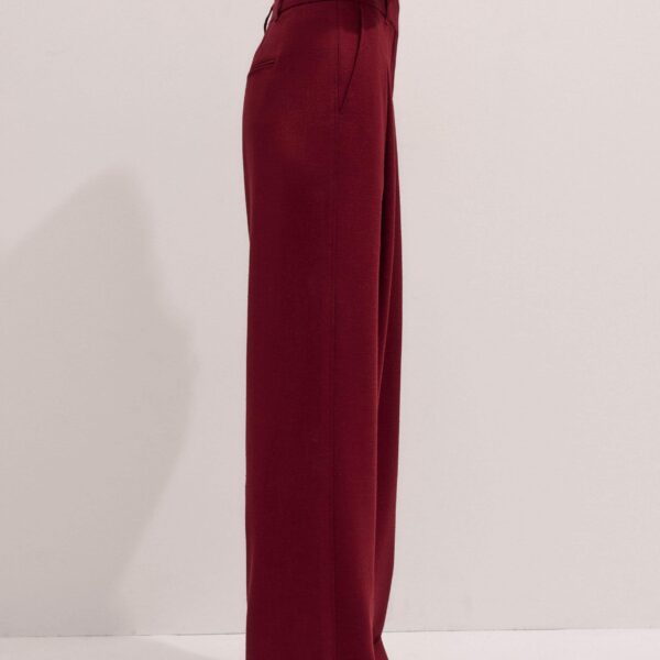 Me + Em Statement Man Pant – luxury British Red in Me and Em exclusively at Coveti