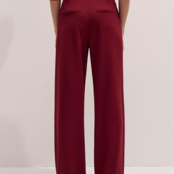Me + Em Statement Man Pant – luxury British Red in Me and Em exclusively at Coveti