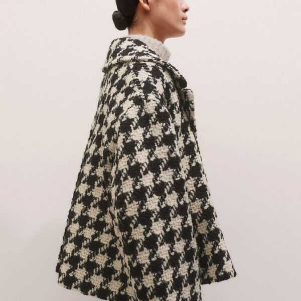 Me + Em Statement Swing Coat – luxury British Multicolour in Me and Em exclusively at Coveti