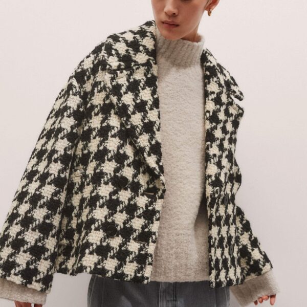 Me and Em Statement Swing Coat – luxury British Multicolour in Me and Em exclusively at Coveti