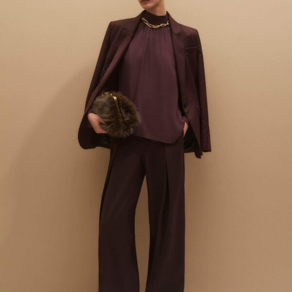 Me and Em Straight Blouse – luxury British Red in Me and Em exclusively at Coveti
