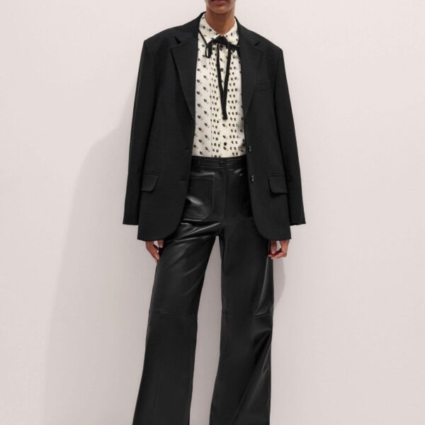 Me and Em Straight Blouse + Tie – luxury British Ivory in Me and Em exclusively at Coveti