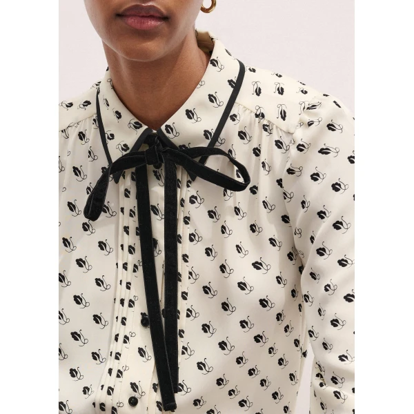 Me and Em Straight Blouse + Tie, view 6
