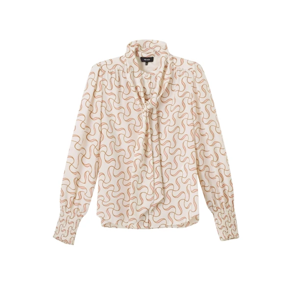 Me and Em Straight Blouse + Tie – luxury British Multicolour in Me and Em exclusively at Coveti