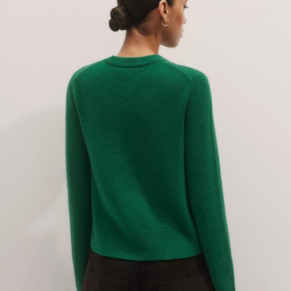 Me and Em Straight Cardigan – luxury British Green in Me and Em exclusively at Coveti