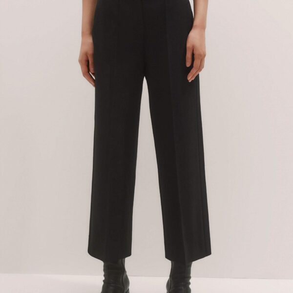 Me and Em Straight Crop Trouser – luxury British Black in Me and Em exclusively at Coveti