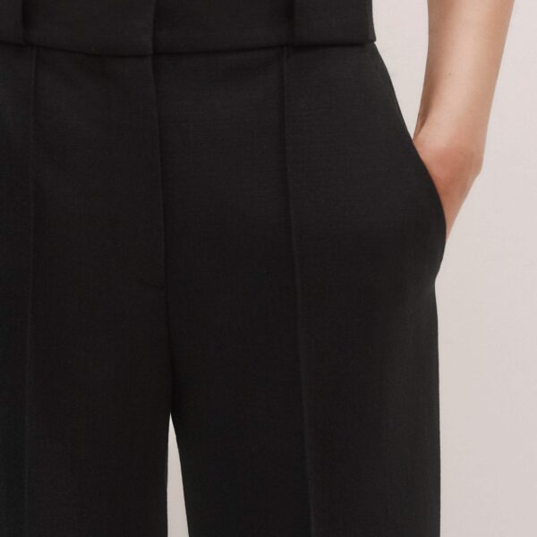 Me + Em Straight Crop Trouser – luxury British Black in Me and Em exclusively at Coveti