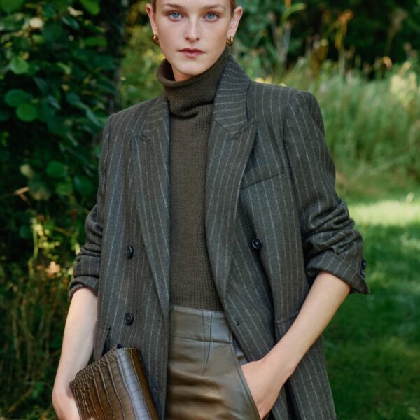 Me and Em Straight Crop Vest – luxury British Green in Me and Em exclusively at Coveti