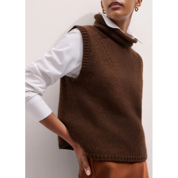 Me and Em Straight Crop Vest, view 6