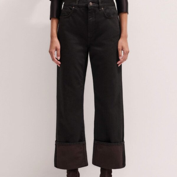 Me and Em Straight-Leg Jean – luxury British Black in Me and Em exclusively at Coveti
