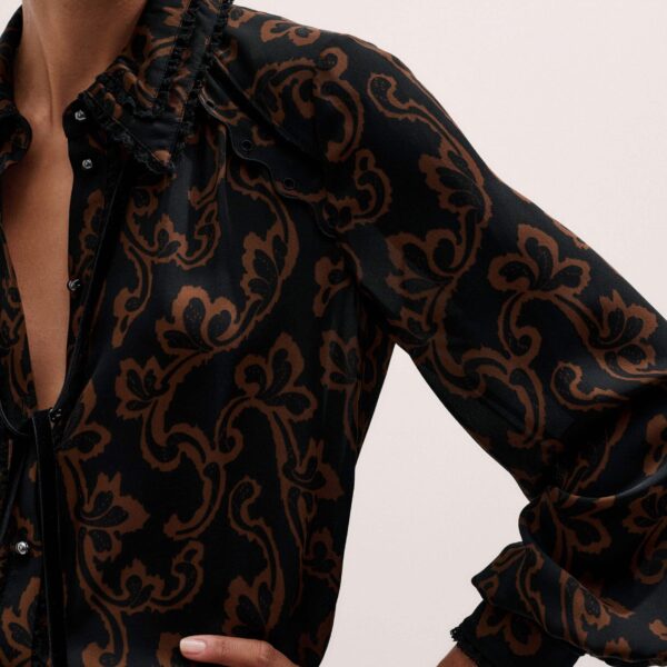 Me and Em Straight Shirt + Tie – luxury British Black in Me and Em exclusively at Coveti