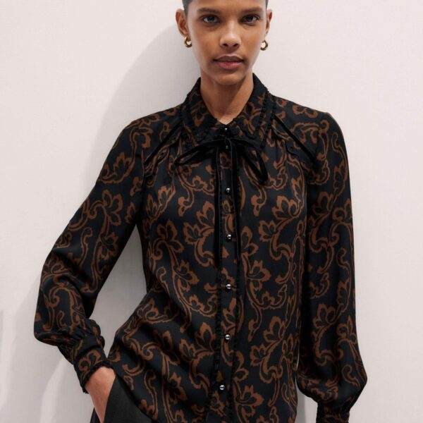Me and Em Straight Shirt + Tie – luxury British Black in Me and Em exclusively at Coveti