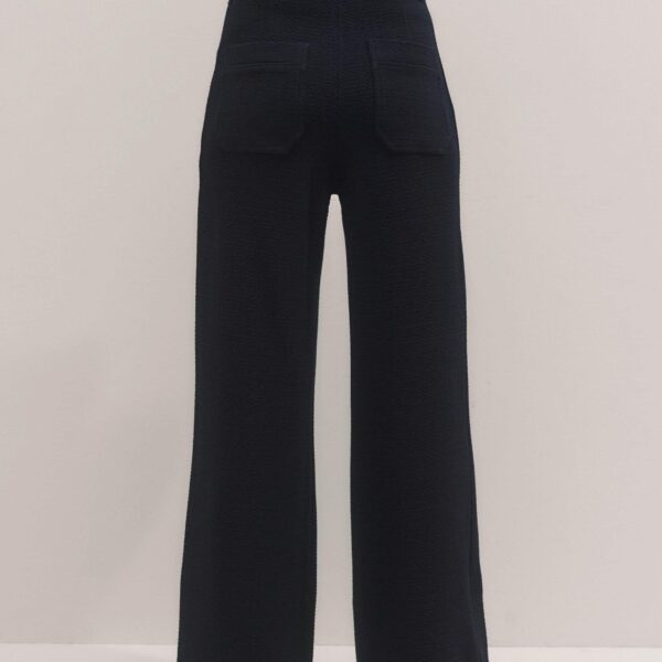 Me + Em Subtle Flare Trouser – luxury British Blue in Me and Em exclusively at Coveti