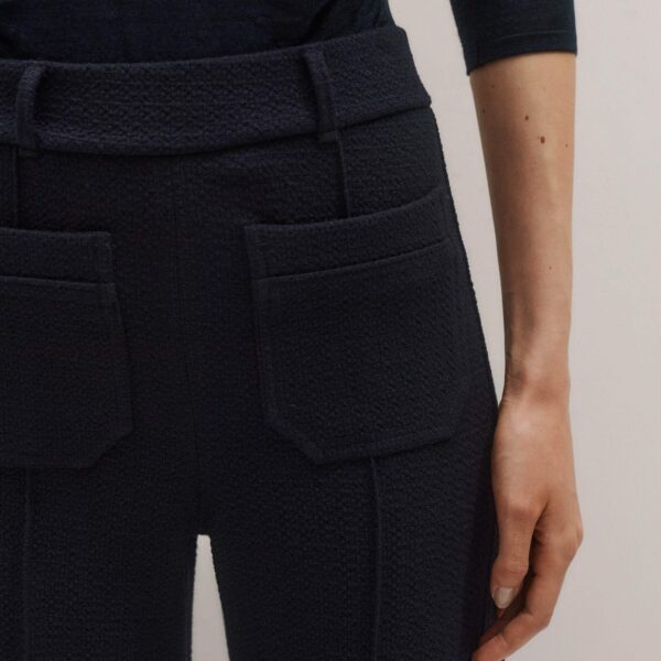 Me + Em Subtle Flare Trouser – luxury British Blue in Me and Em exclusively at Coveti