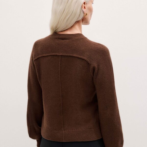 Me and Em Sunday Jumper + Snood – luxury British Brown in Me and Em exclusively at Coveti
