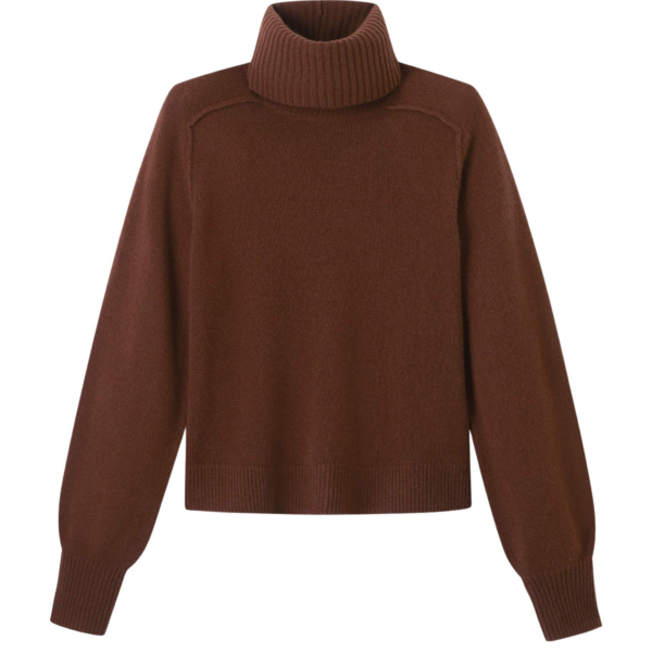 Me and Em Sunday Sweater + Snood – luxury British Brown in Me and Em exclusively at Coveti