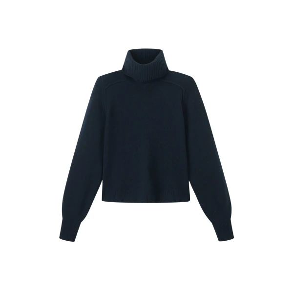 Me and Em Sunday Sweater + Snood – luxury British Blue in Me and Em exclusively at Coveti