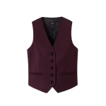 Me and Em Tailored Vest – luxury British Red in Me and Em exclusively at Coveti