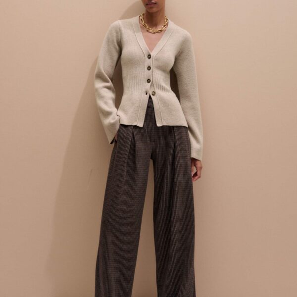 Me and Em Tapered Pant – luxury British Brown in Me and Em exclusively at Coveti