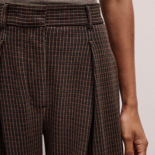 Me and Em Tapered Trouser – luxury British Brown in Me and Em exclusively at Coveti