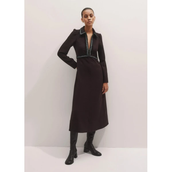 Me and Em Textured Midi Dress, view 2