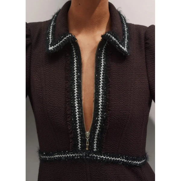 Me and Em Textured Midi Dress, view 3