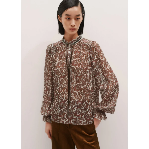 Me and Em Tonal Tie Blouse, view 5