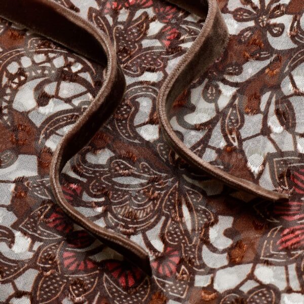 Me + Em Tonal Tie Blouse – luxury British Brown in Me and Em exclusively at Coveti