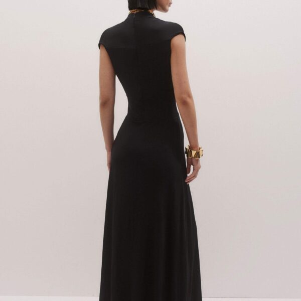 Me + Em Twist Front Maxi Dress – luxury British Black in Me and Em exclusively at Coveti