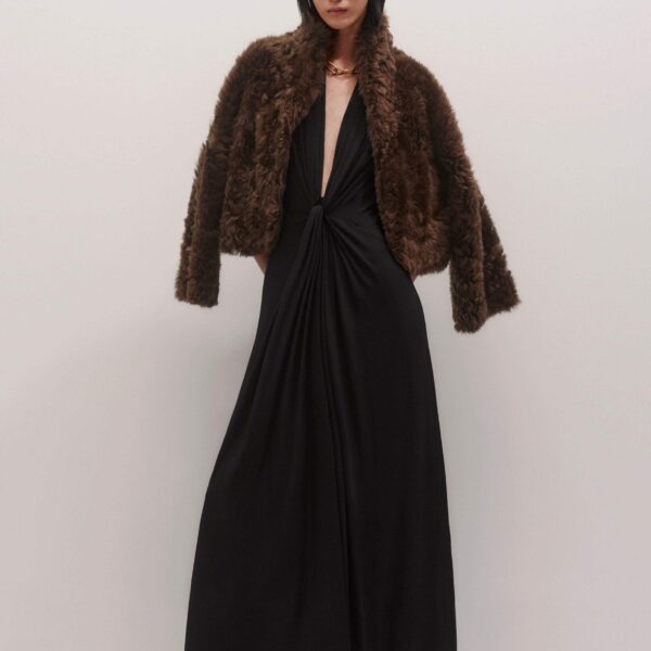 Me and Em Twist Front Maxi Dress – luxury British Black in Me and Em exclusively at Coveti