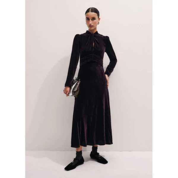 Me and Em Twist Neck Maxi Dress, view 5