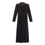 Me and Em Twist Neck Maxi Dress – luxury British Brown in Me and Em exclusively at Coveti