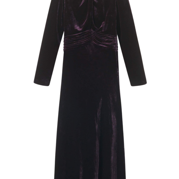 Me and Em Twist Neck Maxi Dress – luxury British Brown in Me and Em exclusively at Coveti