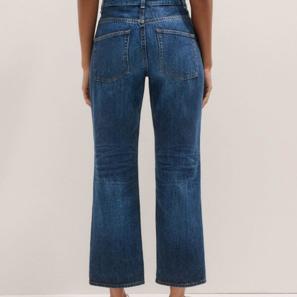 Me + Em Two-Tone Straight Crop Jean – luxury British Blue in Me and Em exclusively at Coveti
