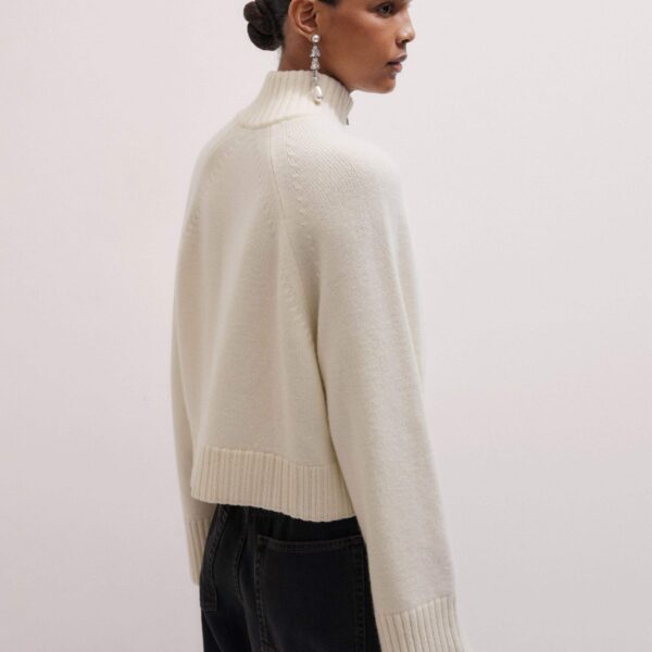 Me + Em Two-Way Zip Jacket – luxury British Ivory in Me and Em exclusively at Coveti