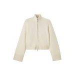 Me and Em Two-Way Zip Jacket – luxury British Ivory in Me and Em exclusively at Coveti